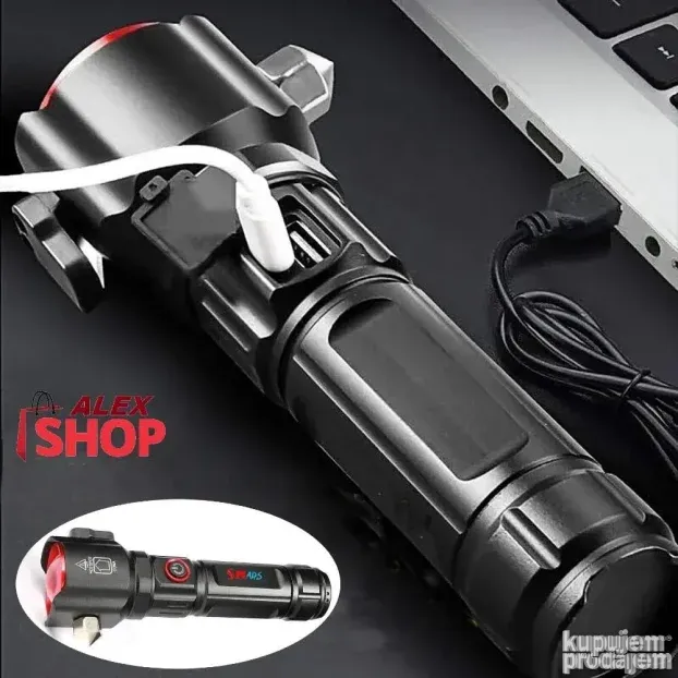 5u1 Multifunkcionalna baterijska lampa sa sigurnosnim čekiće