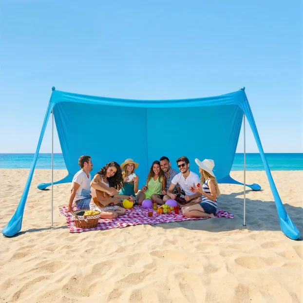 Plazni Sator Tenda Za Plazu 3,4x3,4x2m Prenosivi Sklopivi vv