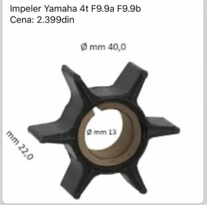 Impeler Yamaha 4t F9.9a F9.9b