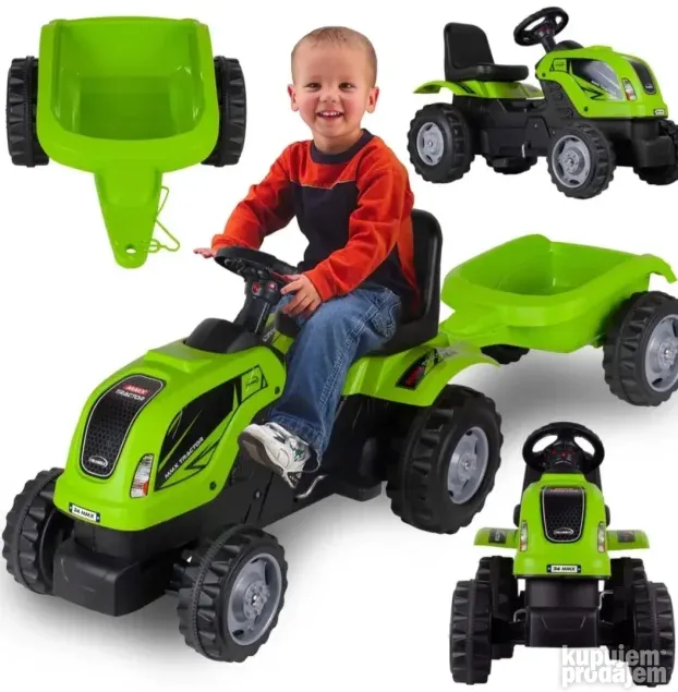 Decija Traktor na pedale sa prikolicom