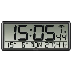 HAMA 186352 Jumbo wall clock thermometer black