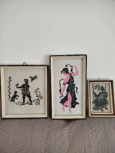 Etno tri vežena goblena prelepa kolekcionarska