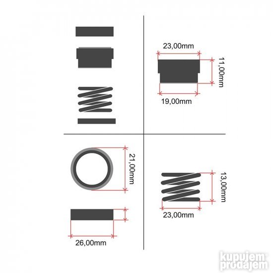 Semering Tomos pumpe MP 500 SMP2