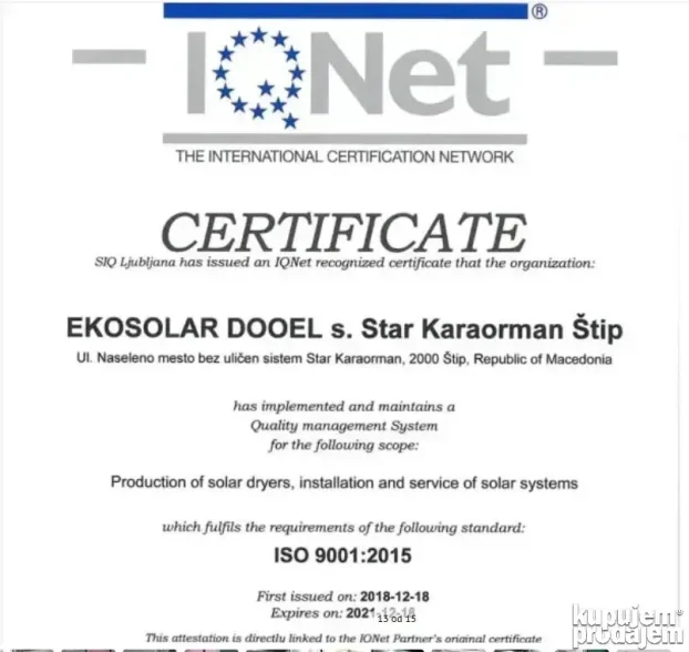 Električne i HYBRID VORTEX sušare za voče, povrče i dr.