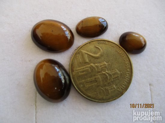 Tigrovo Oko Kamen za Muško/Žensko Prstenje ili Nakit 4 Komad