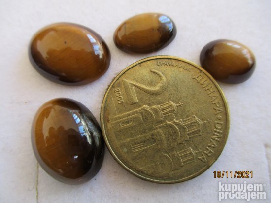 Tigrovo Oko Kamen za Muško/Žensko Prstenje ili Nakit 4 Komad
