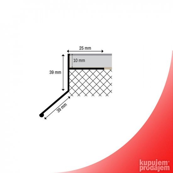 Balkonska okapnica AO-10F