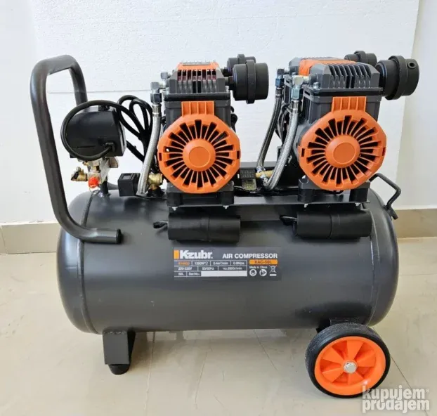 Kompresor bešumni KZUBR 50 litara - 2 GODINE GARANCIJE - KupujemProdajem