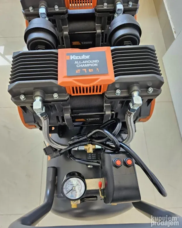 Kompresor bešumni KZUBR 50 litara - 2 GODINE GARANCIJE - KupujemProdajem
