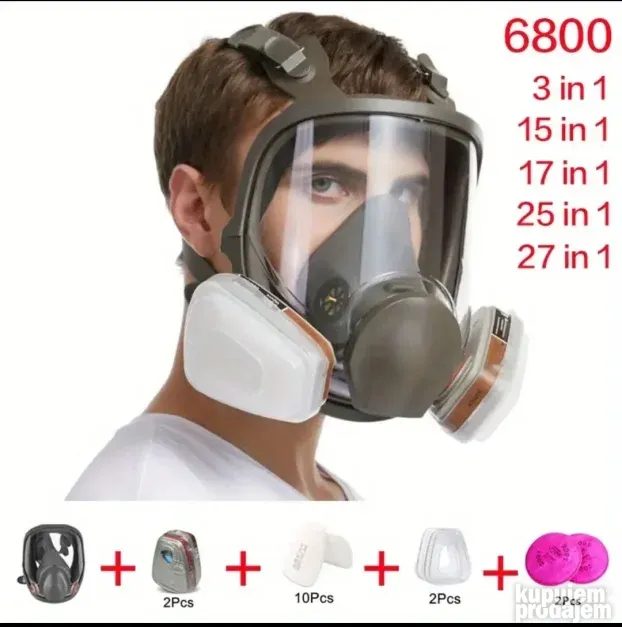 3M full face maske - set 25/1 i 27/1