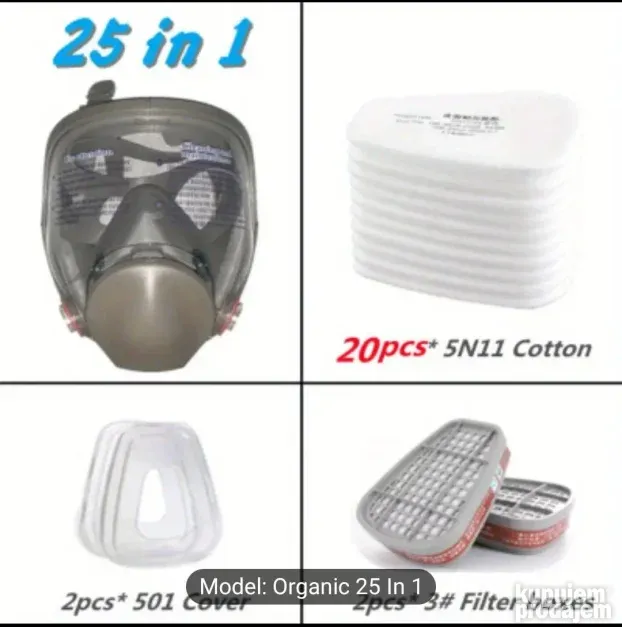 3M full face maske - set 25/1 i 27/1
