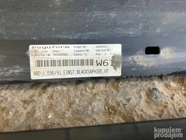 Plasticna obloga lajsne BMW E90 crna