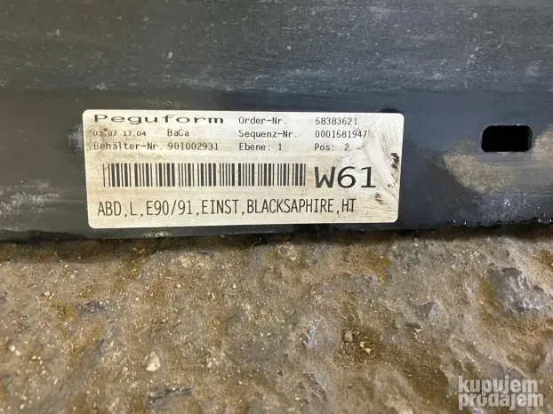 Plasticna obloga lajsne BMW E90 crna