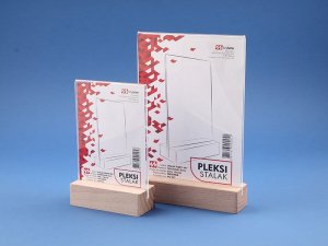 Stalak Pleksi sa Drvenim Postoljem