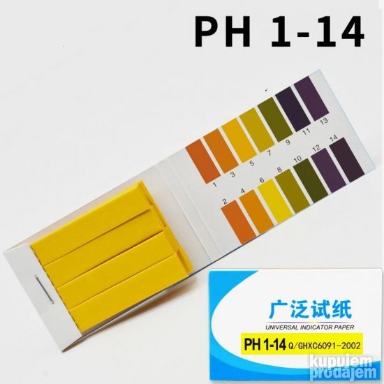 Lakmus litmus papir trake test PH 114 kiselosti 80 listića