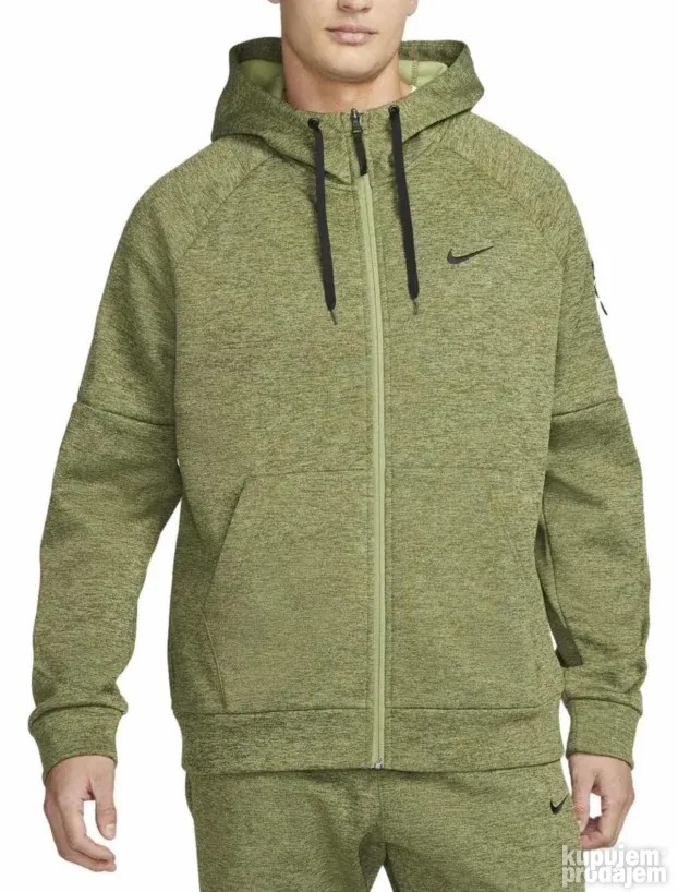 NIKE THERMA-FIT ORIGINAL muski zeleni duks sa kapuljacom M