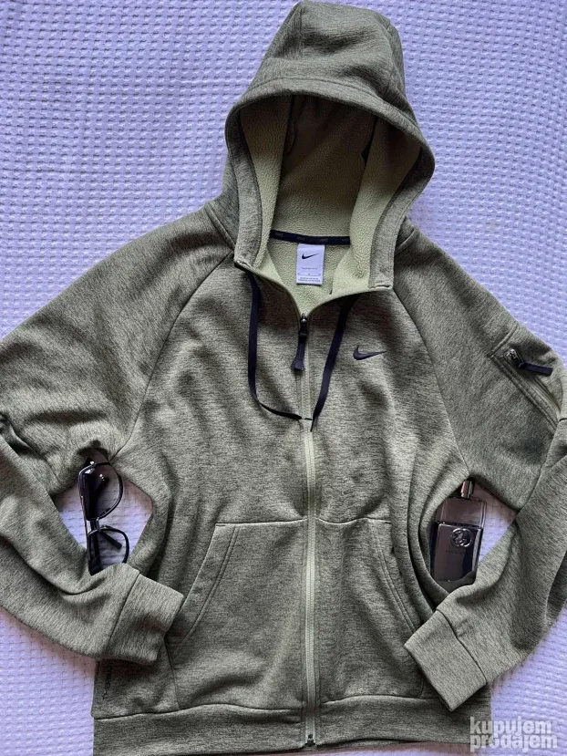 NIKE THERMA-FIT ORIGINAL muski zeleni duks sa kapuljacom M