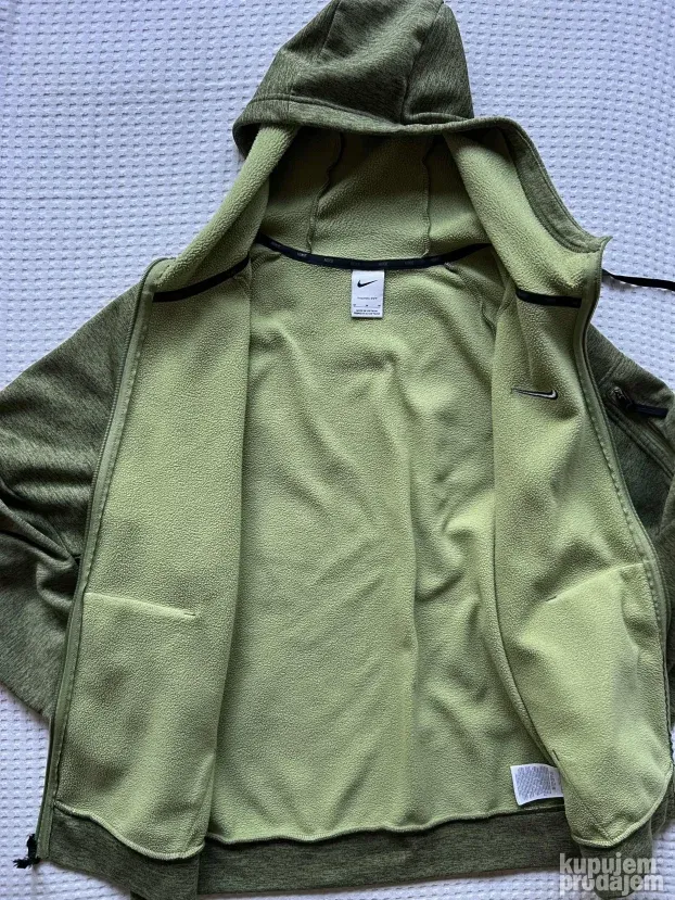 NIKE THERMA-FIT ORIGINAL muski zeleni duks sa kapuljacom M