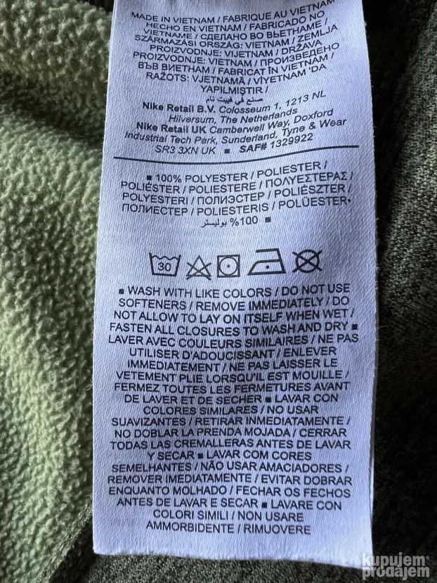NIKE THERMA-FIT ORIGINAL muski zeleni duks sa kapuljacom M