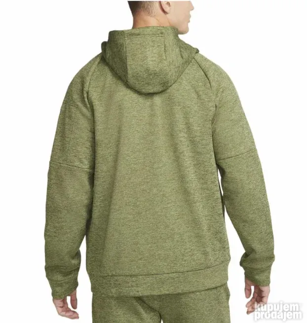 NIKE THERMA-FIT ORIGINAL muski zeleni duks sa kapuljacom M