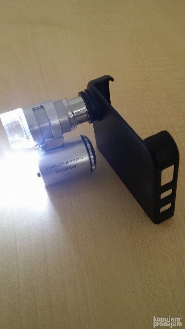 Lupa mikroskop 60x uvecanje 2LED i UV