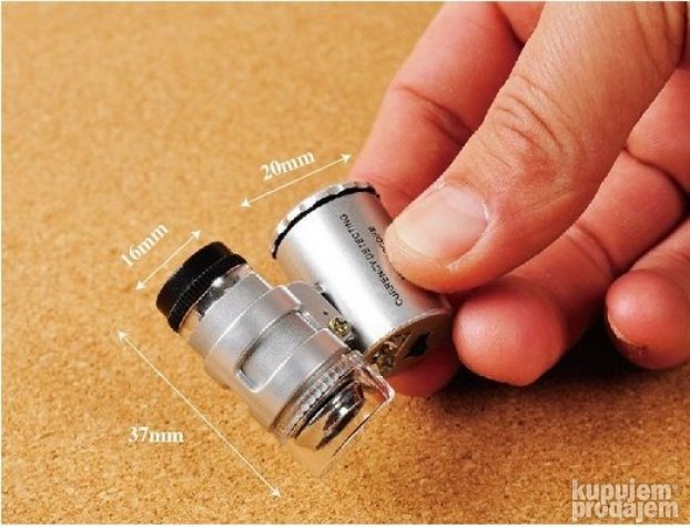 Lupa mikroskop 60x uvecanje 2LED i UV