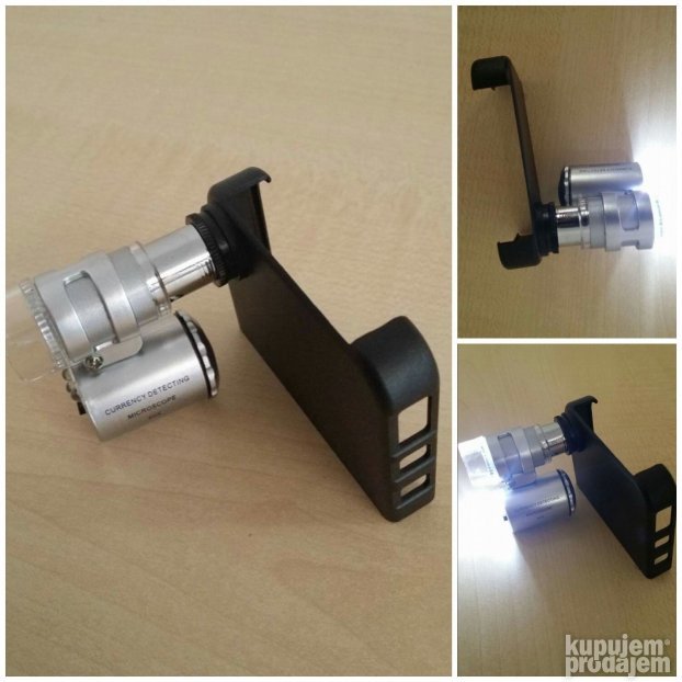 Lupa mikroskop 60x uvecanje 2LED i UV