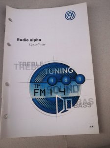 Knjizica / knjiga Radio alpha VW Polo 6N2