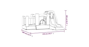 Zamak sa toboganom 370 x 99 x 208 cm