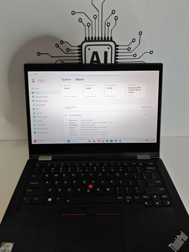 Lenovo Thinkpad X13 YOGA -i5-1021OU-16G-SSD 256 G-BAT 7H