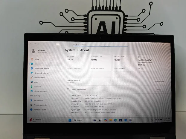 Lenovo Thinkpad X13 YOGA -i5-1021OU-16G-SSD 256 G-BAT 7H