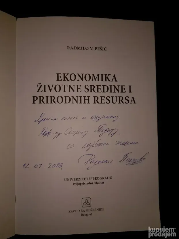 Ekonomika zivotne sredine i prirodnih resursa - R. V. Pesic