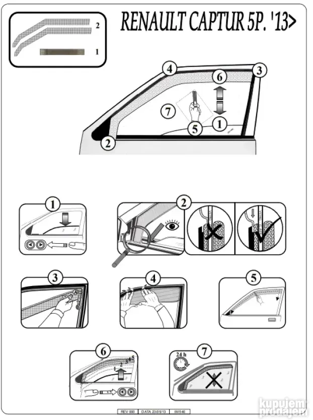 Vetrobrani Deflektori Usmerivaci Vazduha, Reno Captur 2013-