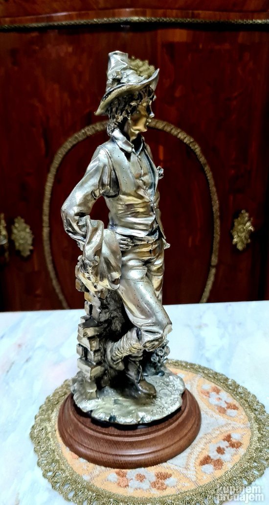 Vrhunska stara srebrna dizajnerska figura sa potpisom-prir