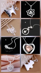 Posrebrena prelepa ogrlica 925, kuca