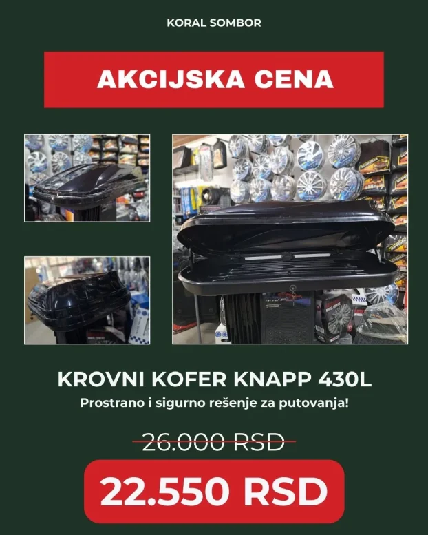 Krovni nosači i koferi za automobil-Akcija već od 2.400
