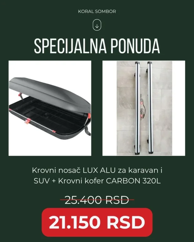 Krovni nosači i koferi za automobil-Akcija već od 2.400