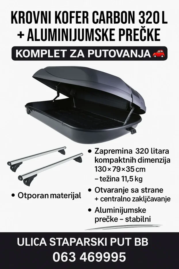 Krovni nosači i koferi za automobil-Akcija već od 2.400