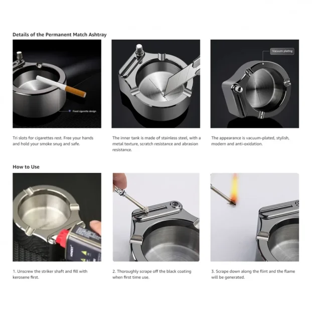 Retro etalna pepeljara upaljac plava