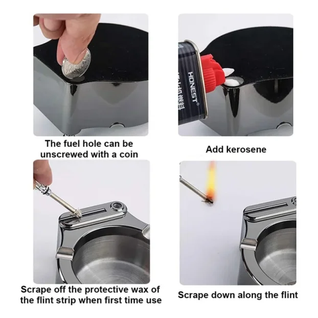 Retro etalna pepeljara upaljac plava