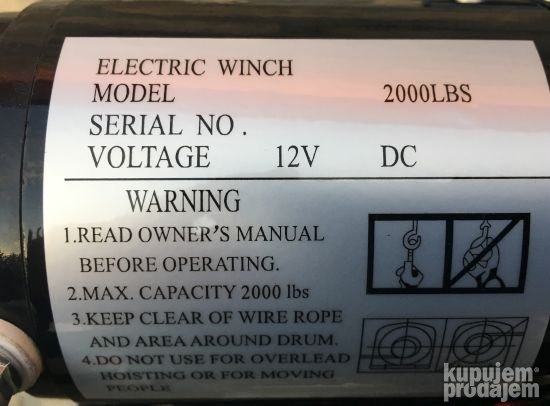 Dizalica elektricna MAR-POL 12V 907-1100KG