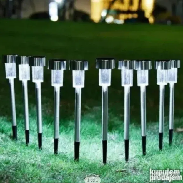 Solarne lampe od inoxa LED solarne lampe set 10 komada