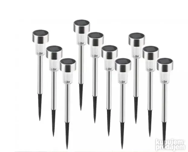 Solarne lampe od inoxa LED solarne lampe set 10 komada