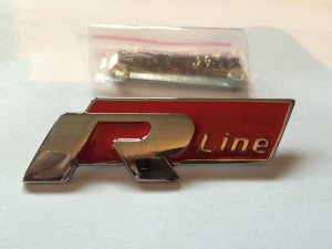 Natpis znak R-line - crveni