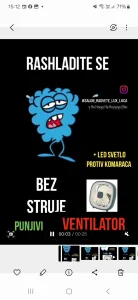 Ventilator stoni punjivi