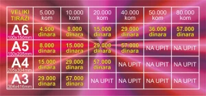 Štampa flajera, flajeri su na velikoj godišnjoj AKCIJI