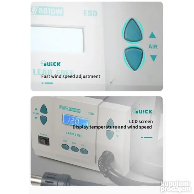 Quick 861DW ESD Profesionalna duvaljka za vrući vazduh