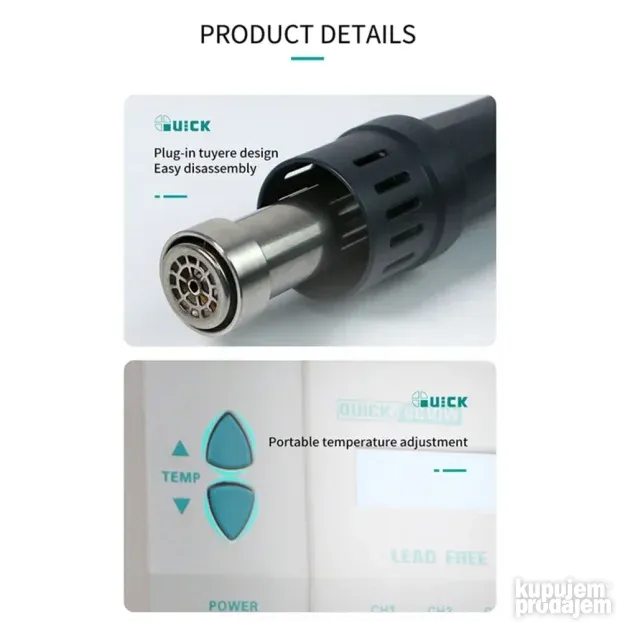 Quick 861DW ESD Profesionalna duvaljka za vrući vazduh