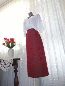 Bordo duga suknja vel. 38