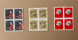 50 godina od osnivanja KP YU, 3 karneta po 4 mint marke,1969
